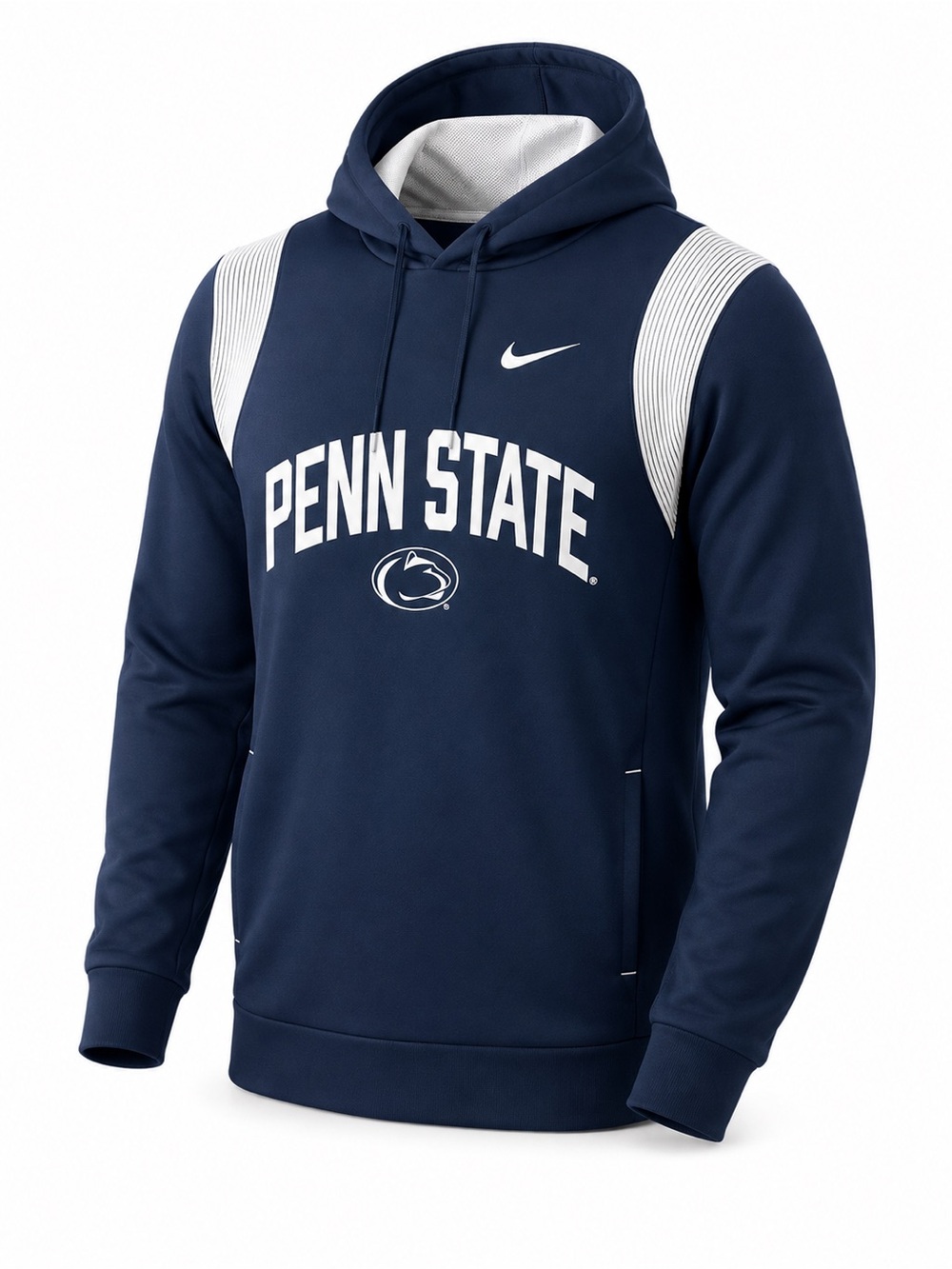 Nike Penn State Nittany Lions Hoodie Mens SMALL NCAA Therma-FIT Blue Pullover